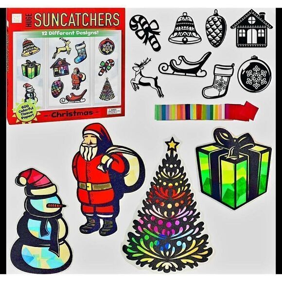 NEW HAPI NEST CHRISTMAS HUGE SUNCATCHERS CRAFT KIT - Picture 3 of 7